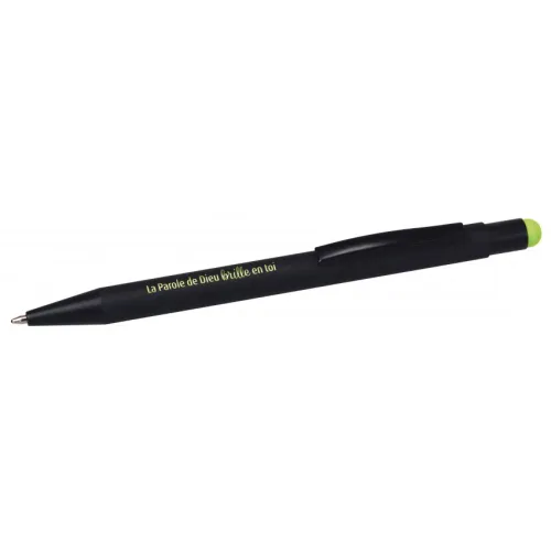 STYLO METAL TITUS GRAVURE VERT -NOIR
