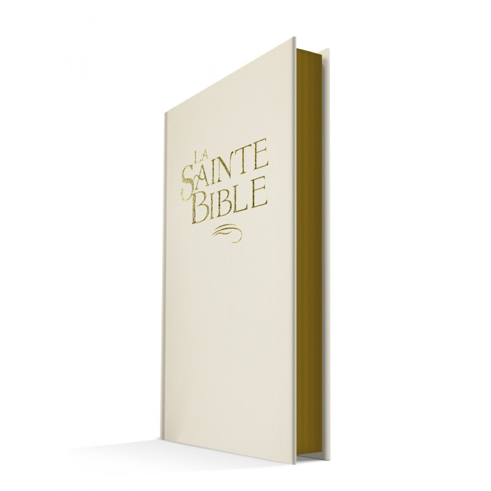 BIBLE CONFORT RIGIDE BLANC TRANCHE OR - 904