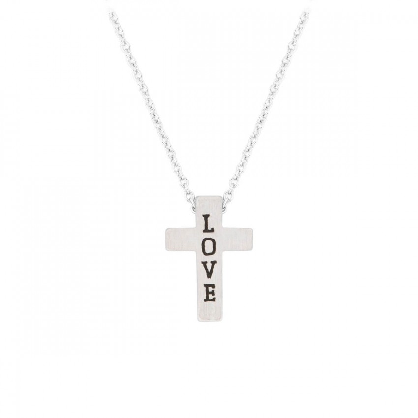 COLLIER AVEC PENDENTIF CROIX LOVE