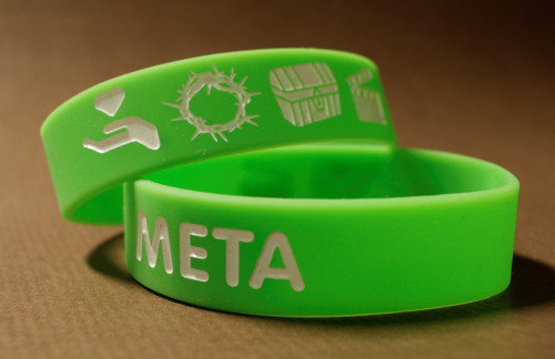 BRACELET SILICONE META VERT