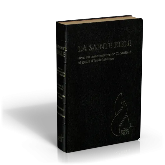 BIBLE NEG SCOFIELD FIBROCUIR TRANCHE OR ONGLETS NOIR