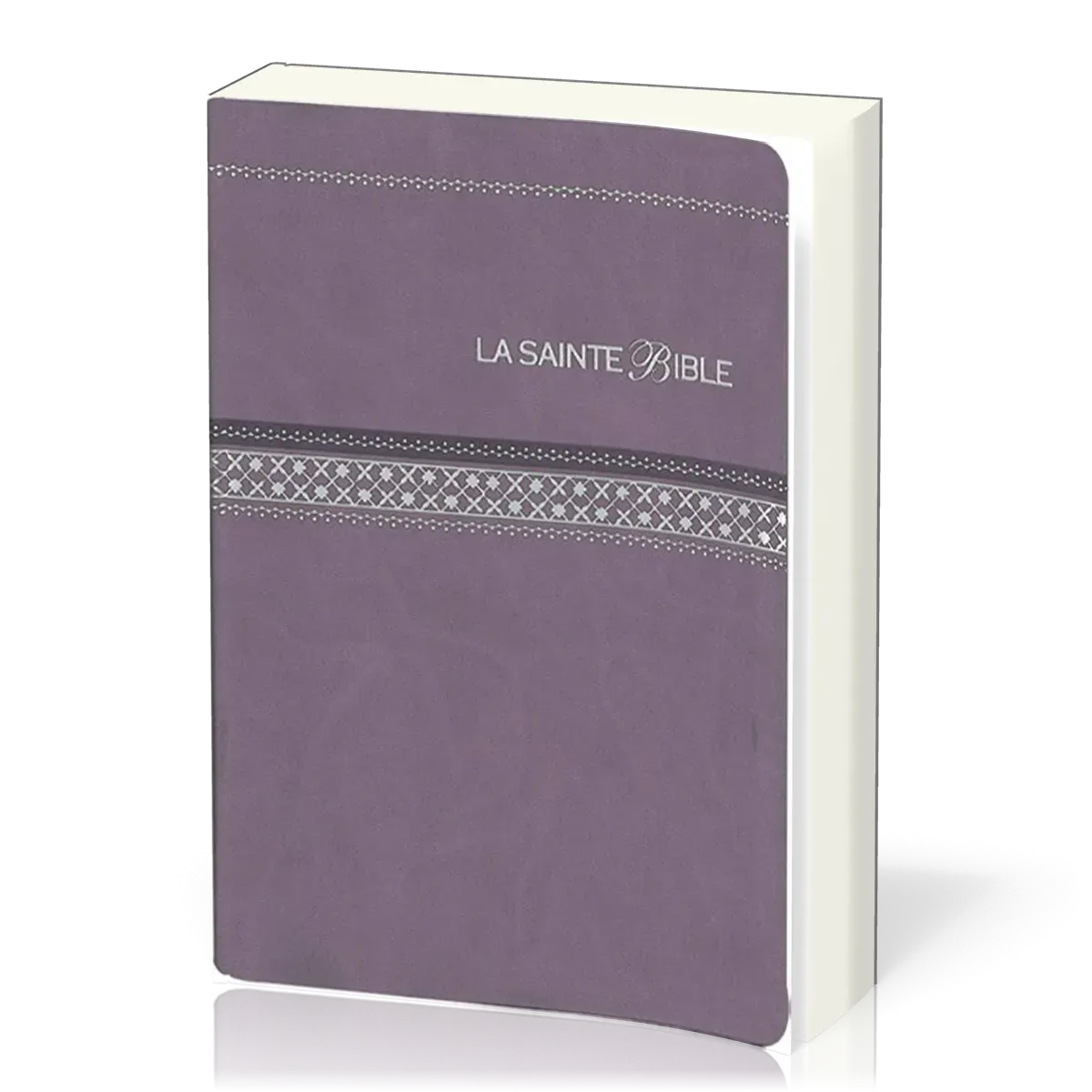 BIBLE SEGOND 1910 SIMILICUIR PARME TR. ARGENT
