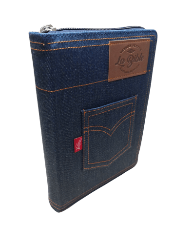 BIBLE SEMEUR 2015 SOUPLE JEANS AVEC ZIP TRANCHE BLANCHE