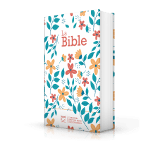 BIBLE SEGOND 21 COMPACTE "PREMIUM STYLE" RIGIDE TOILEE MATELASSEE  MOTIF FLEURI
