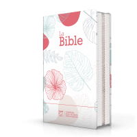 BIBLE SEGOND 21 COMPACTE "PREMIUM STYLE" TOILEE MOTIF FLEURI - SOUPLE AVEC FERMETURE ECLAIRE