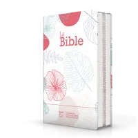 BIBLE SEGOND 21 COMPACTE "PREMIUM STYLE" TOILEE MOTIF FLEURI - SOUPLE AVEC FERMETURE ECLAIRE