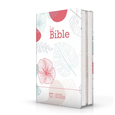 BIBLE SEGOND 21 COMPACTE "PREMIUM STYLE" TOILEE MOTIF FLEURI - SOUPLE AVEC FERMETURE ECLAIRE