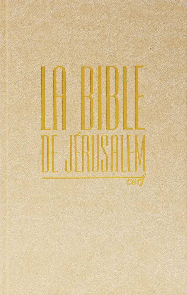 BIBLE DE JERUSALEM COMPACTE RELIEE BLANCHE TRANCHES OR