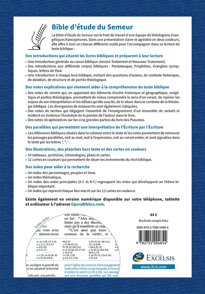 BIBLE SEMEUR 2015 SOUPLE BLEUE