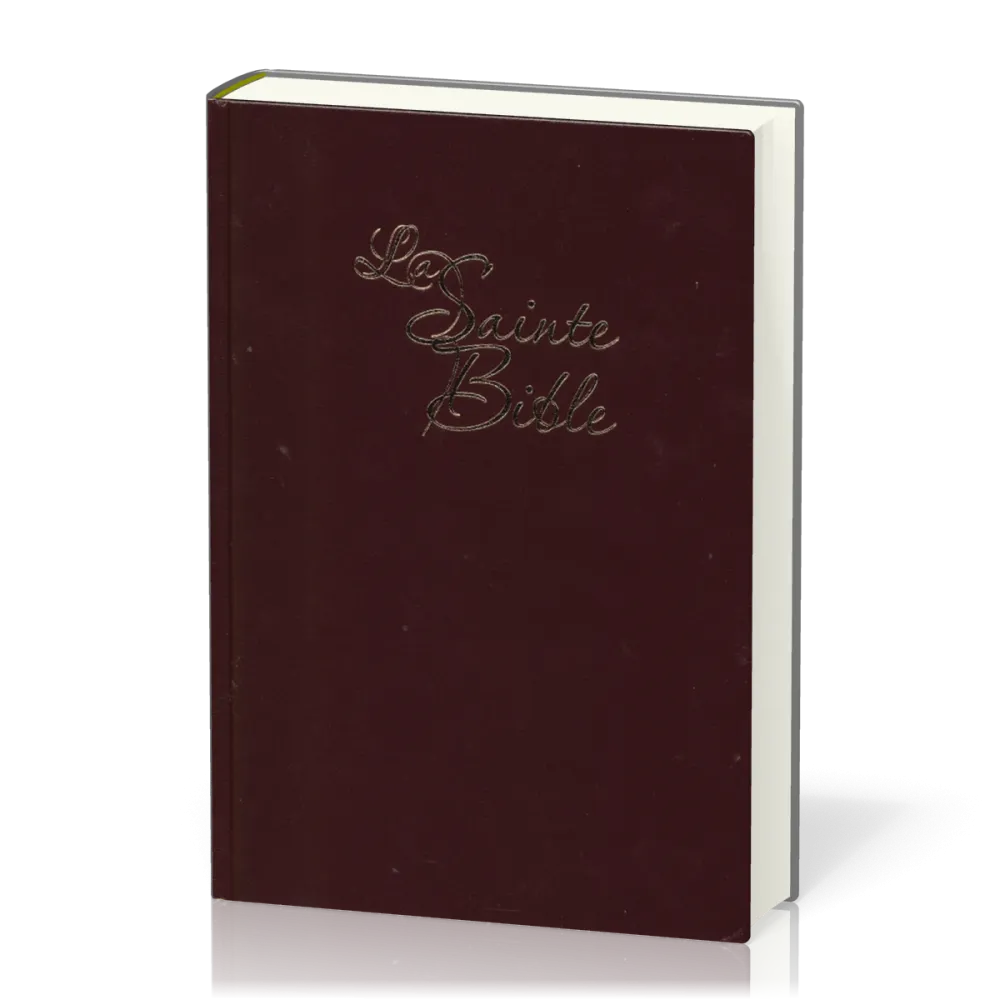 BIBLE SEGOND 1910 GROS CARACTERES RIGIDE GRENAT